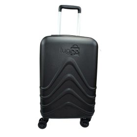   Leonardo Da Vinci fekete színű, keményfalú kabinbőrönd 50 cm