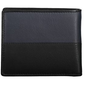   La Martina szürke-fekete luxus minőségű bőr pénztárca, férfi 12 x 10 cm