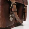 Monarchy Calvin sötétbarna férfi bőr pull-up dupla rekeszes aktatáska 36 × 25 cm