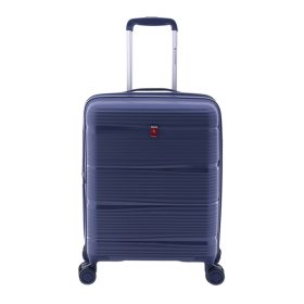   Gladiator Bionic keményfedeles sötétkék színű bővíthető bőrönd 55 cm