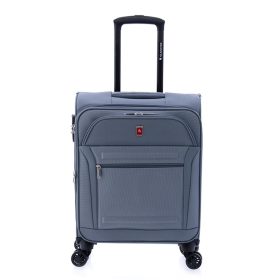   Gladiator Siroco szürke puhafedeles, bővíthető kabinbőrönd 55 cm