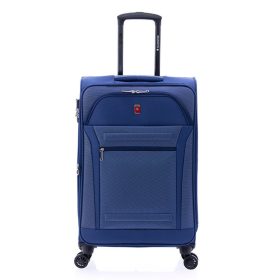   Gladiator Siroco kék puhafedeles, bővíthető bőrönd 68 cm