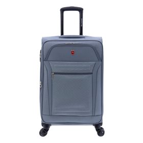   Gladiator Siroco szürke puhafedeles, bővíthető bőrönd 68 cm