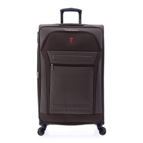   Gladiator Siroco barna puhafedeles, bővíthető bőrönd 78 cm