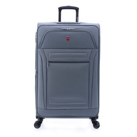   Gladiator Siroco szürke puhafedeles, bővíthető bőrönd 78 cm