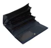 Moretti sötétkék, női bőr pénztárca 19 × 9,5 cm