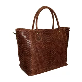   Maxmoda Nicci olasz női barna kroko kézitáska 35 × 24 × 14 cm