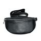 Maxmoda Aida olasz női fekete színű bőr övtáska, crossbody 22,5×14 cm