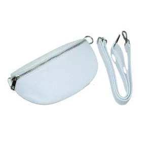   Maxmoda Aida olasz női fehér színű bőr övtáska, crossbody 22,5×14 cm