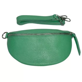   Maxmoda Aida olasz női zöld bőr övtáska, crossbody 22,5×14 cm