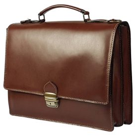   Maxmoda dupla rekeszes férfi olasz bőr aktatáska 37 × 28 cm