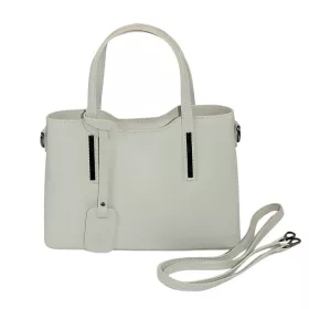   Maxmoda Cameo olasz női bézs színű bőr kézitáska vállpánttal 31,5x21,5 cm