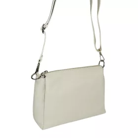   Maxmoda Cara kisméretű, női bézs színű bőr kézitáska, válltáska 27 × 17,5 cm