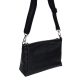 Maxmoda Cara kisméretű, női fekete bőr kézitáska, válltáska 27 × 17,5 cm