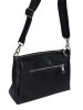 Maxmoda Cara kisméretű, női fekete bőr kézitáska, válltáska 27 × 17,5 cm