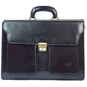   Maxmoda olasz dupla rekeszes két zsebes férfi bőr aktatáska 39 x 29 cm