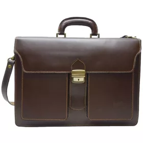   Maxmoda olasz dupla rekeszes két zsebes férfi bőr aktatáska 39 x 29 cm
