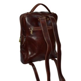 Maxmoda Aletta sötétbarna színű női bőr hátizsák