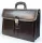 Maxmoda olasz tripla rekeszes vágott zsebes férfi sötétbarna bőr aktatáska 40 x 29 cm.