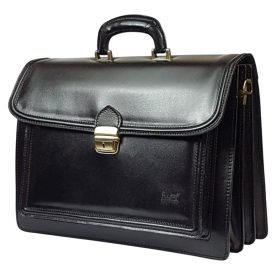   Maxmoda Lorenzo tripla rekeszes férfi olasz bőr aktatáska 39 × 29 cm