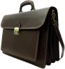 Maxmoda tripla rekeszes férfi olasz sötétbarna bőr aktatáska 39 × 28,5 cm