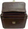 Maxmoda tripla rekeszes férfi olasz sötétbarna bőr aktatáska 39 × 28,5 cm
