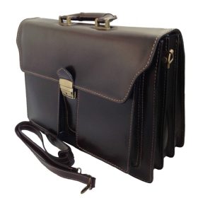   Maxmoda olasz tripla rekeszes két zsebes férfi bőr aktatáska 40 x 29 cm