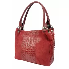   Maxmoda Bella olasz női piros színű kroko bőr divat válltáska