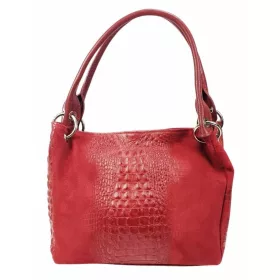   Maxmoda Bella olasz női piros színű kroko bőr divat válltáska