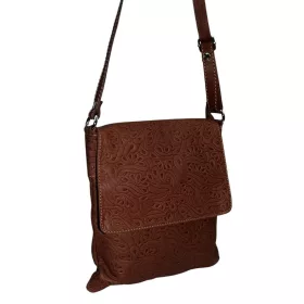   Maxmoda Ciri olasz női barna nyomott mintás bőr válltáska