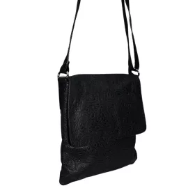   Maxmoda Ciri olasz női fekete nyomott mintás bőr válltáska