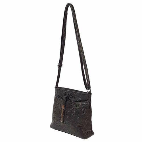 Maxmoda nyomott mintás olasz női bőr válltáska 20 x 17 cm.