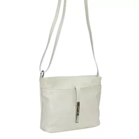   Maxmoda Bellini kisméretű, drapp színű, női bőr válltáska 20 x 17 cm