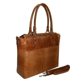   Maxmoda Bona konyak fonott mintás olasz női bőr kézitáska, válltáska