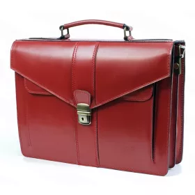   Maxmoda V fedeles piros olasz női bőr aktatáska 35 x 26 cm.