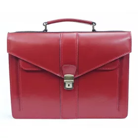   Maxmoda V fedeles piros olasz női bőr aktatáska 35 x 26 cm.