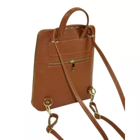 Maxmoda Cira konyakbarna színű női bőr hátizsák