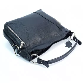 Maxmoda Divina olasz női fekete bőr válltáska