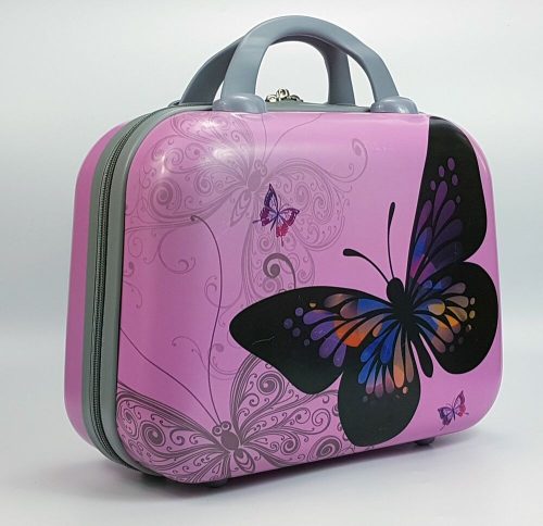 Ormi Butterly rózsaszín kemény falú kozmetikai táska