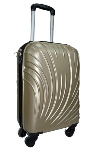 Ormi arany színű, keményfalú, Wizzair, Ryanair kabinbőrönd 50 cm