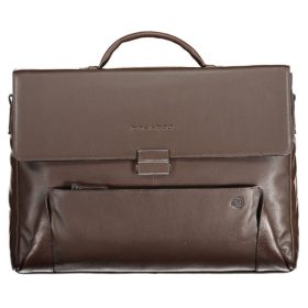   Piquadro luxus minőségű barna bőr aktatáska, laptoptartóval 15,6" 41 x 31 cm