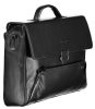 Piquadro luxus minőségű fekete bőr aktatáska, laptoptartóval 15,6" 41 x 31 cm