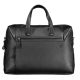 Piquadro luxus minőségű fekete bőr 3 rekeszes laptop, aktatáska 15,6" 44 x 32 cm