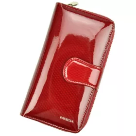   Patrizia női, mintás bordó bőr pénztárca, RFID 9,5 × 16,5 cm