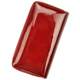   Patrizia női, mintás bordó bőr pénztárca, RFID 9,5 × 16,5 cm