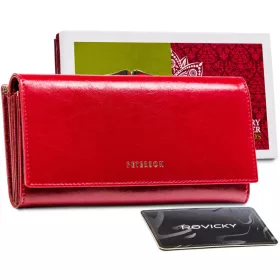   Peterson nagyméretű, piros női bőr pénztárca RFID védelemmel 19×10 cm