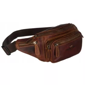 Peterson barna férfi bőr övtáska 34×13 cm