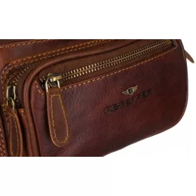 Peterson barna férfi bőr övtáska 34×13 cm