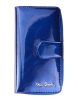 Pierre Cardin kék, levélmintás női bőr pénztárca 9,5 × 17 cm 