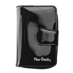 Pierre Cardin fekete, női bőr pénztárca 9,5 × 13 cm